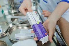 Vaccine Bosstrix phòng bệnh bạch hầu, ho gà, uốn ván được sản xuất tại Bỉ. (Ảnh: Minh Quyết/TTXVN)