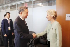 Tổng Bí thư, Chủ tịch nước Tô Lâm gặp Chủ tịch Ủy ban châu Âu Ursula von der Leyen. (Ảnh: TTXVN)