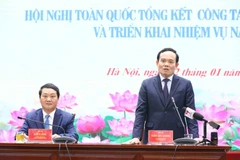 Phó Thủ tướng Chính phủ Trần Lưu Quang phát biểu chỉ đạo hội nghị. (Ảnh: Minh Đức/TTXVN)