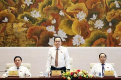 Chủ tịch Quốc hội Trần Thanh Mẫn phát biểu. (Ảnh: Thống Nhất/TTXVN)