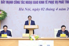 Thủ tướng Phạm Minh Chính chủ trì hội nghị. (Ảnh: Dương Giang/TTXVN)