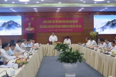 Quang cảnh buổi làm việc. (Ảnh: Hương Thu/TTXVN)