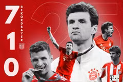 Müller ra sân 710 trận trong màu áo Bayern Munich.
