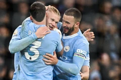 Manchester City chỉ còn kém Liverpool đúng 1 điểm tại Premier League. (Nguồn: Getty Images)
