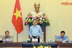 Chủ tịch Quốc hội Trần Thanh Mẫn phát biểu khai mạc. (Ảnh: Thống Nhất/TTXVN)