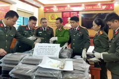 Cơ quan An ninh Điều tra Công an tỉnh Thanh Hóa đã thu giữ toàn bộ số tang vật liên quan đến vụ án. (Ảnh: TTXVN phát)