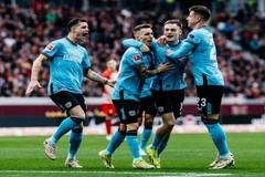 Leverkusen bất bại 38 trận, trong đó kỷ lục 22 trận thắng ở Bundesliga. (Nguồn: ESPN)