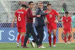 Tuyển Việt Nam liệu có điểm số danh dự khi rời Asian Cup 2023. (Ảnh: Hoàng Linh/TTXVN)