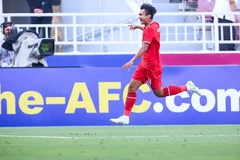 Komang Teguh ghi bàn thắng giúp U23 Indonesia tạo địa chấn. (Nguồn: AFC)