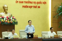 Chủ tịch Quốc hội Trần Thanh Mẫn phát biểu khai mạc. (Ảnh: Thống Nhất/TTXVN)