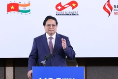 Thủ tướng Phạm Minh Chính phát biểu tại Diễn đàn doanh nghiệp Việt Nam thường niên. (Ảnh: Dương Giang/TTXVN)