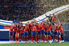 Tây Ban Nha vô địch EURO 2024 với thành tích toàn thắng cả 7 trận. (Ảnh: THX/TTXVN)
