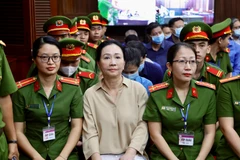 Bị cáo Trương Mỹ Lan tại phiên tòa (ngày 6/3). (Ảnh: Thanh Vũ/TTXVN)