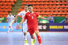 Phạm Đức Hòa cùng đồng đội cần phải đánh bại Futsal Trung Quốc. (Nguồn: VFF)