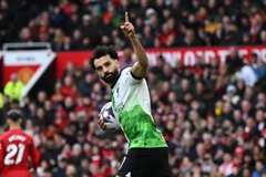 Salah lập hàng loạt kỷ lục với bàn thắng vào lưới M.U. (Nguồn: Getty Images)