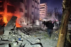 Hiện trường một vụ nổ ở Syria. (Nguồn: The Times of Israel)