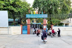 Trường THPT Tháp Chàm - nơi xảy ra các sai phạm về quản lý thu, chi tài chính. (Ảnh: Nguyễn Thành/TTXVN)