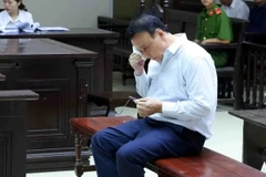 Bị cáo Đỗ Anh Dũng, Chủ tịch Tập đoàn Tân Hoàng Minh tại phiên toà xét xử. (Ảnh: Phạm Kiên/TTXVN)