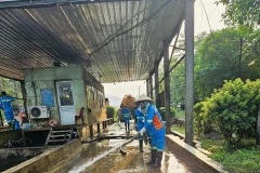 Hà Nội cơ bản khắc phục sự cố sạt lở bao ô lưu chứa bùn tại bãi rác Nam Sơn. (Ảnh: Minh Nghĩa/TTXVN)