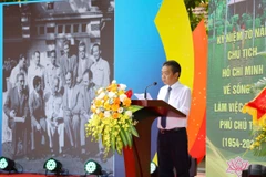 Thứ trưởng Bộ Văn hóa, Thể thao và Du lịch Hoàng Đạo Cương phát biểu trong buổi lễ. (Ảnh: Thanh Tùng/TTXVN)