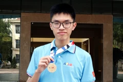 Thân Thế Công - thí sinh duy nhất của Việt Nam đoạt Huy chương Vàng tại Cuộc thi Olympic Vật lý châu Á (APhO) năm 2024. (Ảnh: Đồng Thúy/TTXVN)