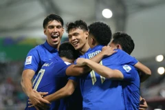 Thái Lan đã giành vé vào vòng 1/8 Asian Cup 2023. (Ảnh: Hoàng Linh/TTXVN)