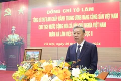 Tổng Bí thư, Chủ tịch nước Tô Lâm phát biểu chỉ đạo tại buổi làm việc với Tổng cục II, Bộ Quốc phòng. (Ảnh: Trí Dũng/TTXVN)