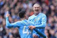 Haaland lập cú đúp giúp Manchester City chiến thắng. (Nguồn: Getty Images)