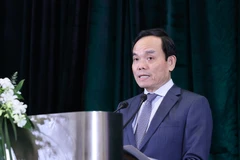 Phó Thủ tướng Trần Lưu Quang phát biểu tại Hội nghị Lãnh đạo các tập đoàn Bắc Âu năm 2024. (Ảnh: Lâm Khánh/TTXVN)