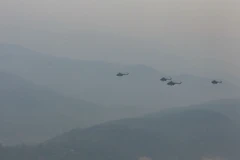 Cận cảnh Không quân Việt Nam bay hợp luyện đội hình tại Điện Biên