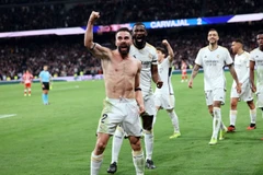 Dani Carvajal ghi bàn quyết định giúp Real Madrid chiến thắng. (Nguồn: AS)
