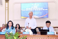 Phó Chủ tịch Ủy ban Nhân dân Thành phố Hồ Chí Minh Võ Văn Hoan phát biểu. (Ảnh: Xuân Khu/TTXVN)