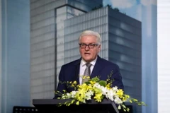 Bộ trưởng Ngoại giao Đức Frank-Walter Steinmeier phát biểu tại buổi lễ. (Ảnh: Thanh Vũ/TTXVN)
