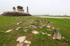 Hòn đảo có diện tích 1.800m2 trên hồ Boyang. (Nguồn: CCTV)