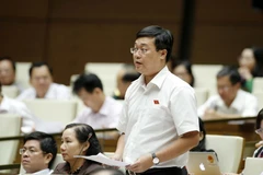 Đại biểu Lê Quốc Phong, Bí thư thứ Nhất Trung ương Đoàn Thanh niên Cộng sản Hồ Chí Minh là Chủ tịch Nhóm đại biểu Quốc hội trẻ. (Ảnh: An Đăng/TTXVN)