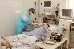 Một bệnh nhân cúm ở Hải Phòng được điều trị tại bệnh viện. (Nguồn: TTXVN)