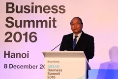 Thủ tướng Nguyễn Xuân Phúc phát biểu tại Hội nghị. (Ảnh: Thống Nhất/TTXVN)