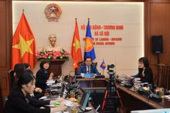 Thứ trưởng Bộ Lao động-Thương binh và Xã hội Nguyễn Bá Hoan chi sẻ về việc thực hiện các cam kết về lồng ghép giới và tăng cường quyền năng cho phụ nữ của Việt Nam. (Ảnh: PV/Vietnam+) 