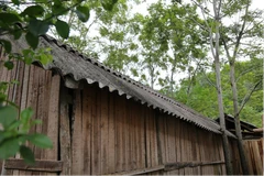 Mái nhà sử dụng tấm lợp amiăng.