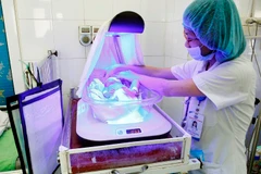 Chăm sóc cho trẻ sơ sinh. (Ảnh: Dương Ngọc/TTXVN)