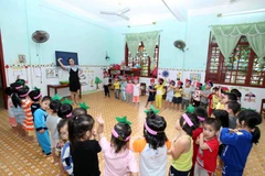 Đến năm 2020, chiều cao trung bình của trẻ em 5 tuổi sẽ tăng từ 1,5 đến 2cm so với năm 2010. (Ảnh: Quý Trung/TTXVN)