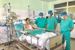 Bệnh nhân sau khi ghép tim đã hồi phục sức khỏe. (Ảnh: PV/Vietnam+)