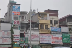 Các cơ sở y tế tư nhân san sát nhau. (Ảnh: T.G/Vietnam+)