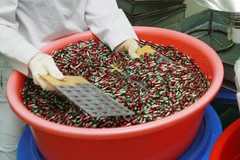 Sản xuất thuốc tại một cơ sở trong nước. (Ảnh: TTXVN/Vietnam+)