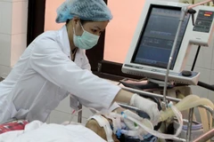 Điều trị cho bệnh nhân mắc bệnh cúm tại Bệnh viện Bệnh nhiệt đới Trung ương. (Ảnh: TTXVN/Vietnam+)