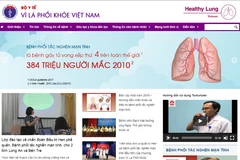 Giao diện trang thông tin điện tử “Vì lá phổi khỏe.”