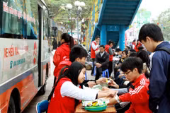 Toàn quốc đã tiếp nhận hơn 1 triệu đơn vị máu trong năm 2014