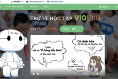 Giao diện hệ thống học tập trực tuyến VioEdu. 