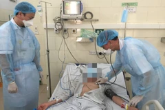 Các bác sỹ chăm sóc cho bệnh nhân. (Ảnh: PV/Vietnam+)