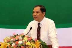 Bộ trưởng Bộ Nông nghiệp và Phát triển Nông thôn Nguyễn Xuân Cường phát biểu khai mạc Hội nghị. (Ảnh: Vũ Sinh/TTXVN)